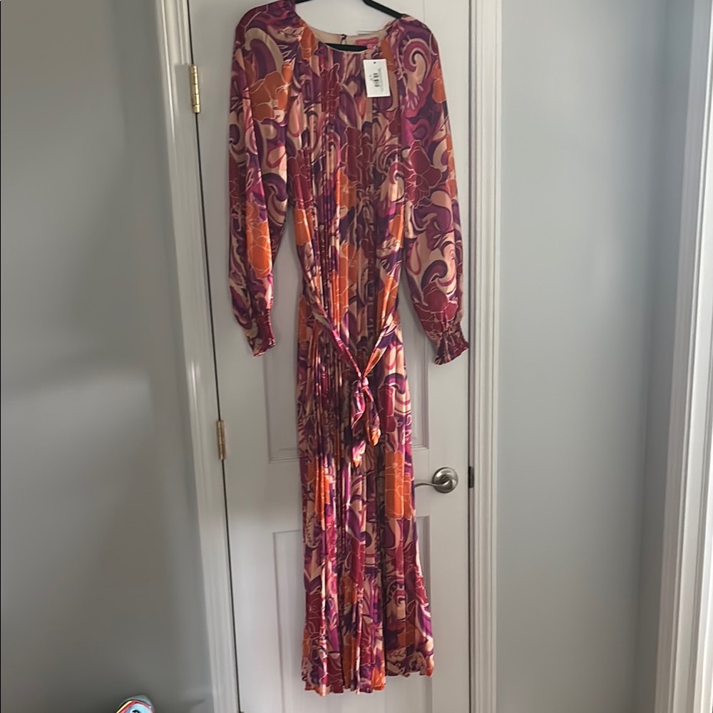 Flying Tomato Vibrant Long Sleeve Dress - Purple and Orange